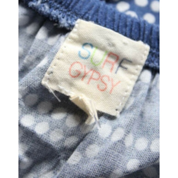 Surf Gypsy Blue Off Shoulder Blouse XS VGC - Picture 5 of 5